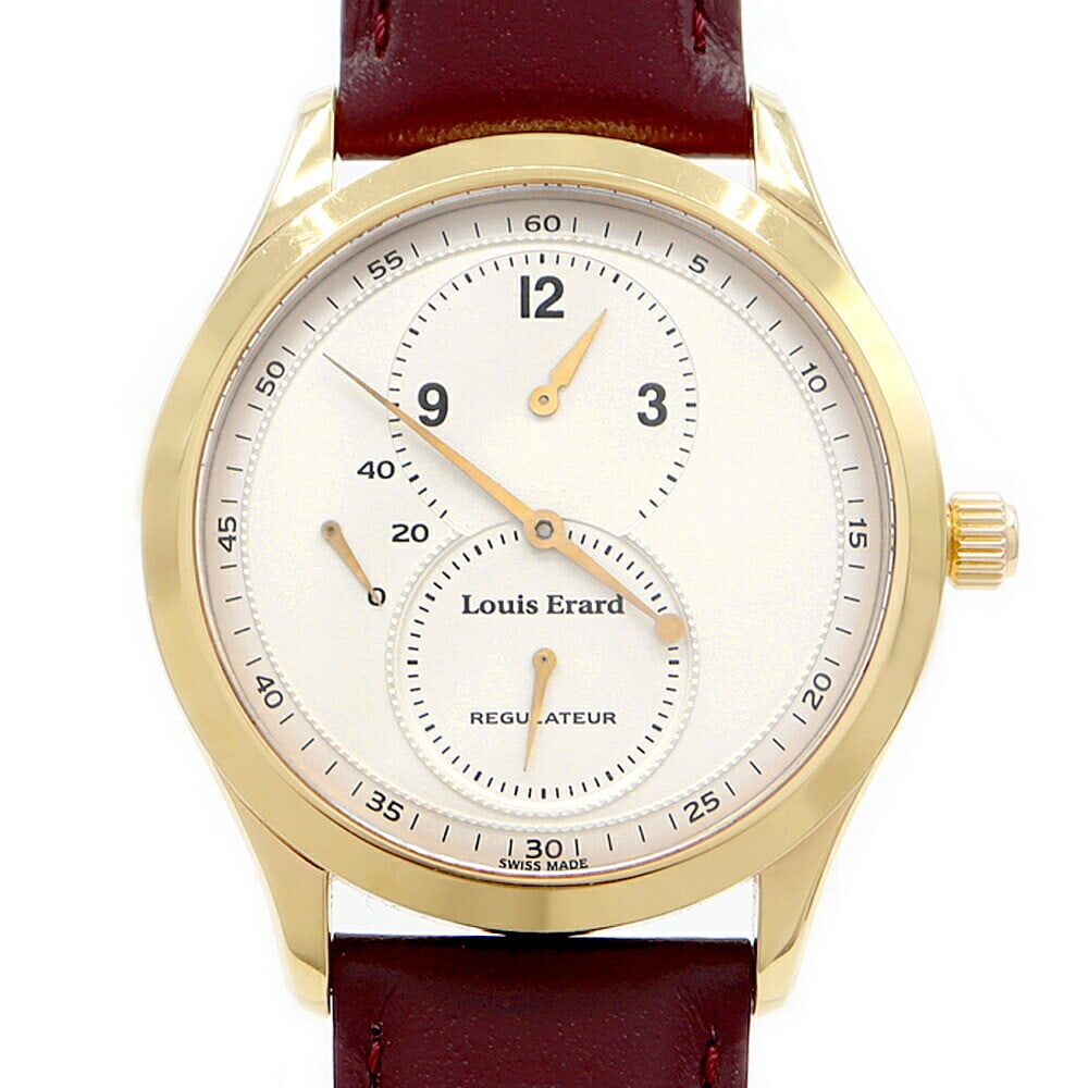 Louis Erard Excellence Regulator Men's Watch Stainless Steel Silver Dial Hand-Wound (1 of 5)