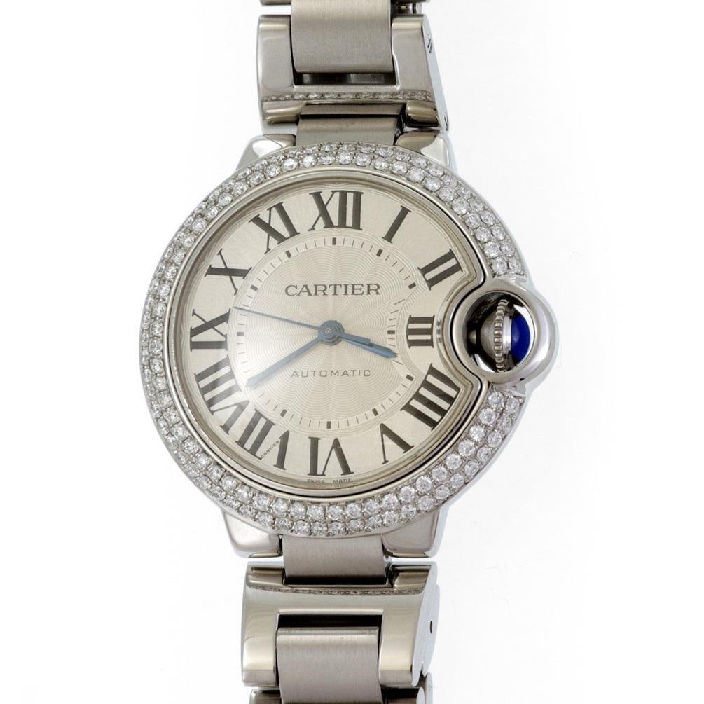 Cartier Ballon Bleu 1.20ct Diamond Automatic Ladies Watch Model 3489: Cartier Ballon Bleu 1.20ct Diamond Automatic Ladies Watch Model 3489 Presenting an exquisite vintage ladies wristwatch from the prestigious Cartier Ballon Bleu Collection, model #3489. This elegant ti