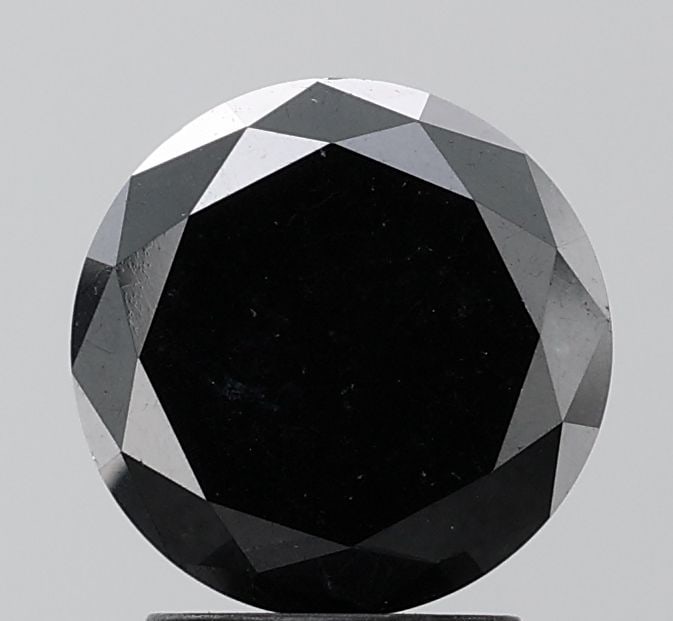 Loose Diamond - ROUND 2.58ct Fancy Black VS2: Loose Diamond - ROUND 2.58ct Fancy Black VS2 Source: Natural Shape: ROUND Carats: 2.58 Color: Fancy Black Certification: NONE Video:
