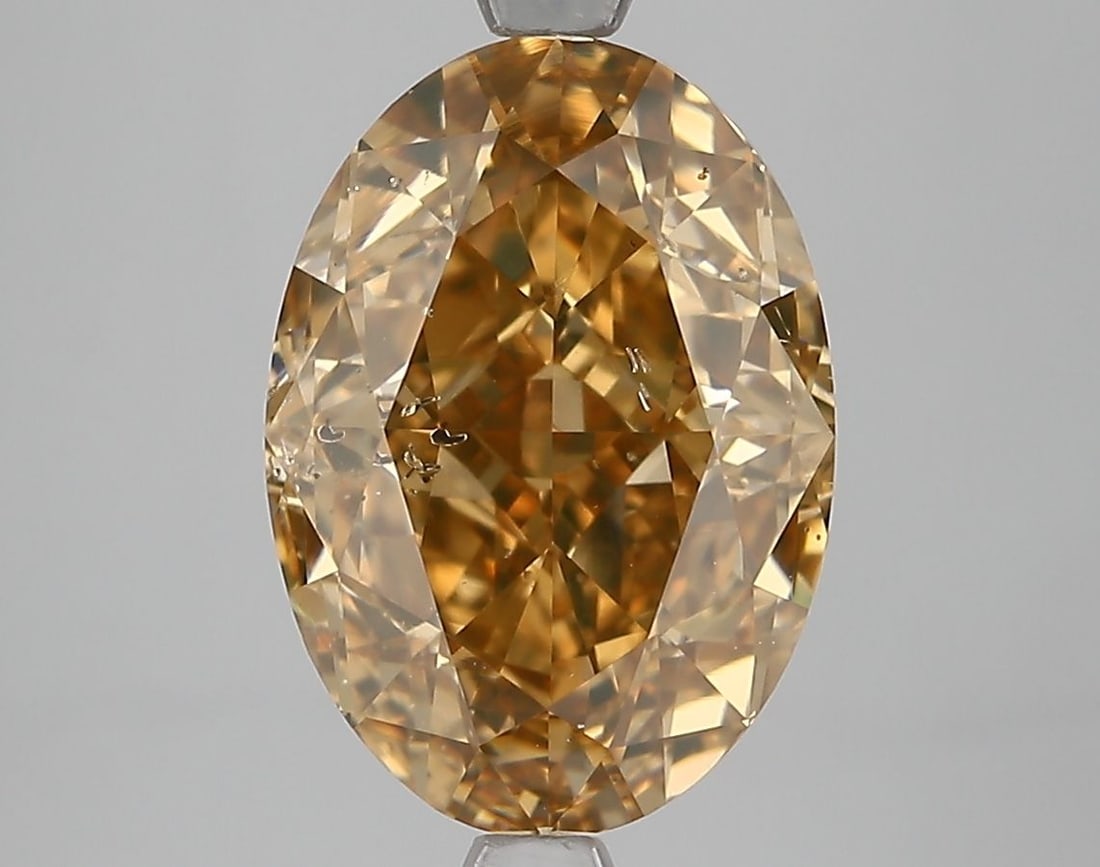 Loose Diamond - OVAL 4.13ct Fancy Deep Brownish Yellowish Orange SI2: Loose Diamond - OVAL 4.13ct Fancy Deep Brownish Yellowish Orange SI2 Source: Natural Shape: OVAL Carats: 4.13 Color: Fancy Deep Brownish Yellowish Orange Certification: GIA Video: