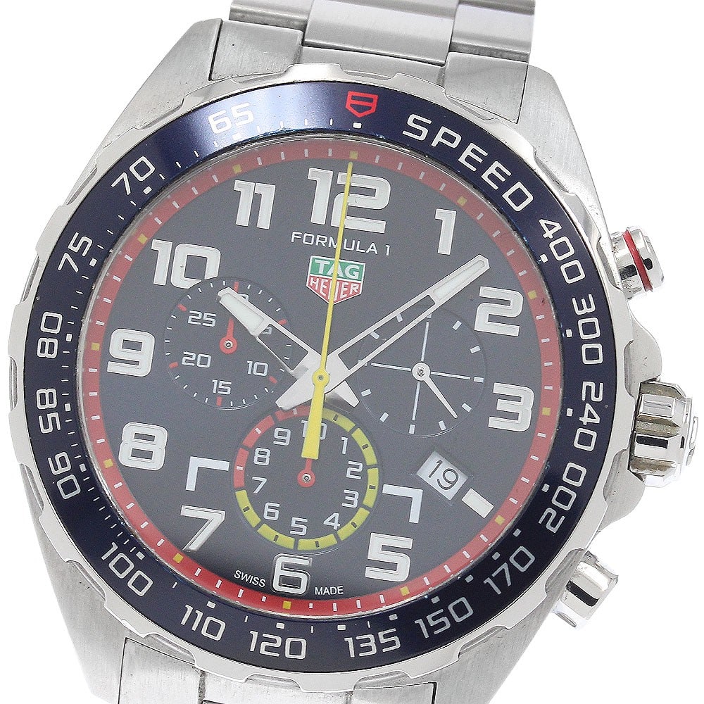 TAG HEUER Formula 1 CAZ101AL Men's Quartz Chronograph Wristwatch: TAG HEUER Formula 1 CAZ101AL Men's Quartz Chronograph Wristwatch TAG Heuer Formula 1 Red Bull Racing chronograph date quartz wristwatch. This pre-owned men's watch is Swiss-made and features a quartz 