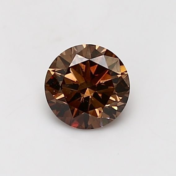 Loose Diamond - ROUND 0.58ct Fancy Dark Orangey Brown VS2: Loose Diamond - ROUND 0.58ct Fancy Dark Orangey Brown VS2 Source: Natural Shape: ROUND Carats: 0.58 Color: Fancy Dark Orangey Brown Certification: GIA Video: