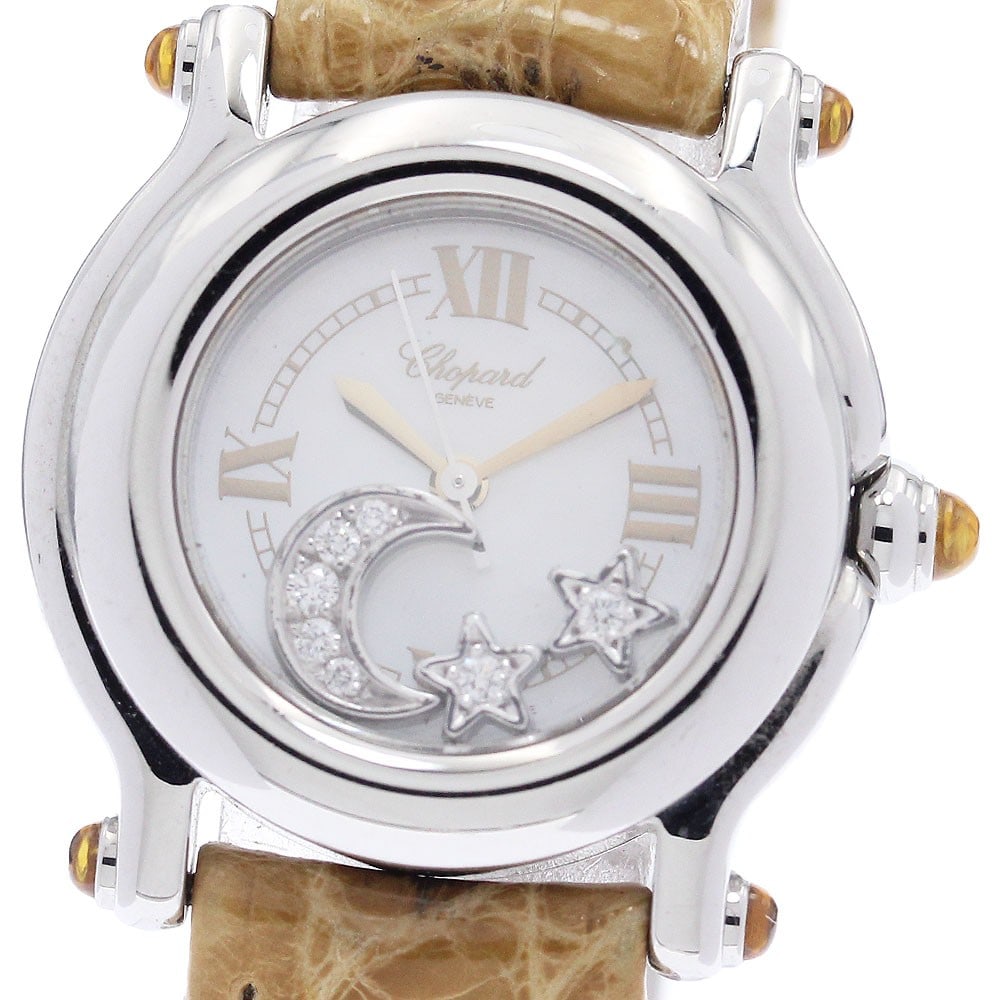 Women's Quartz Wristwatch Chopard Happy Sports Moonstar 27/8245-30 Diamond: Women's Quartz Wristwatch Chopard Happy Sports Moonstar 27/8245-30 Diamond Chopard Happy Sports Moonstar Diamond Quartz women's wristwatch. This pre-owned watch is identified as model 27/8245-30 and i