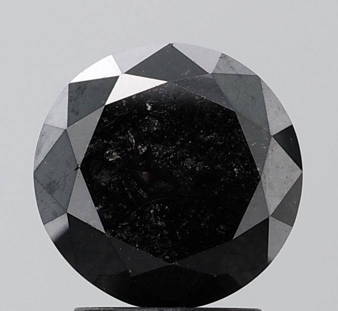 Loose Diamond - ROUND 2.54ct Fancy Black VVS2: Loose Diamond - ROUND 2.54ct Fancy Black VVS2 Source: Natural Shape: ROUND Carats: 2.54 Color: Fancy Black Certification: NONE Video: