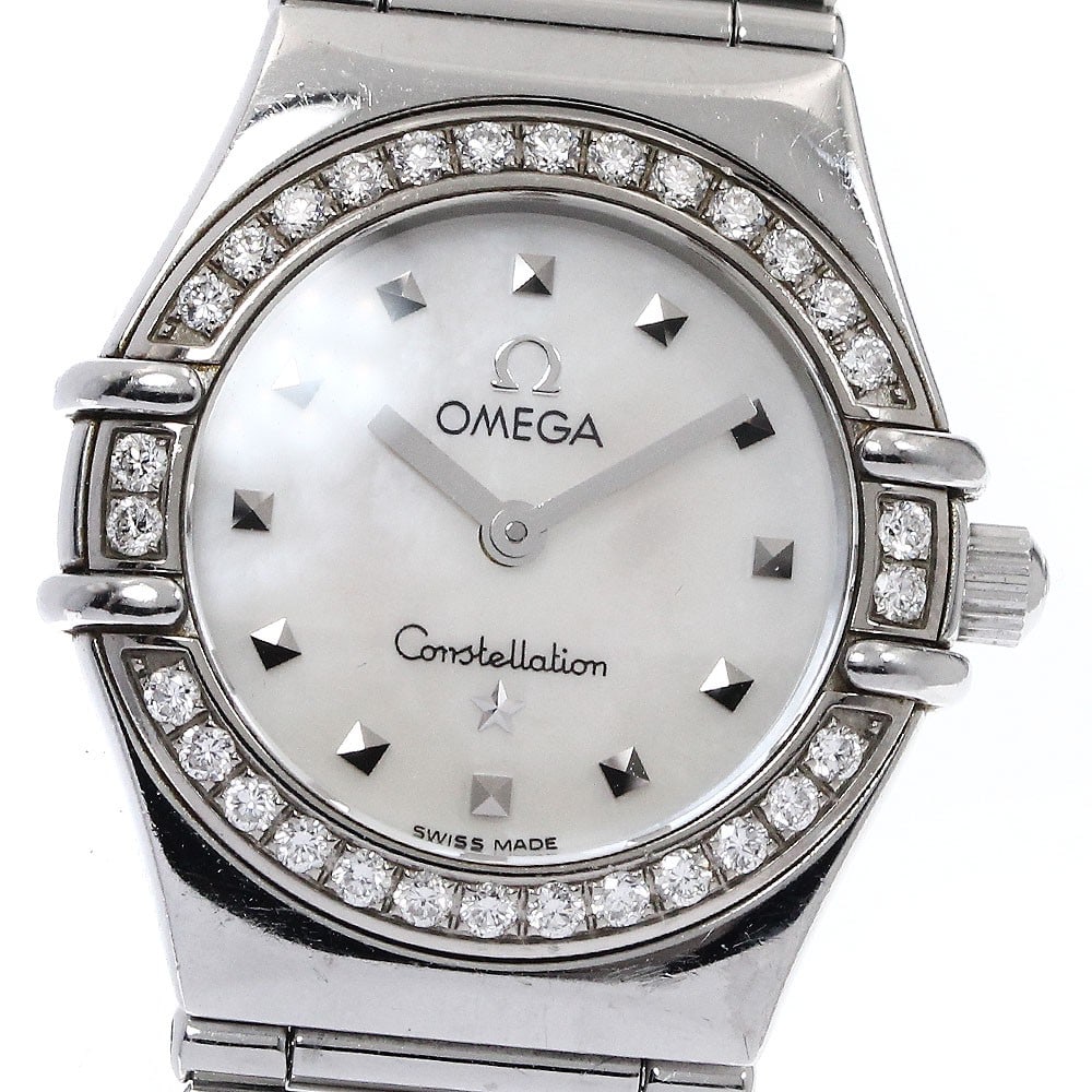 Omega Constellation 1465.71 Ladies Quartz Stainless Steel Watch: Omega Constellation 1465.71 Ladies Quartz Stainless Steel Watch This OMEGA Constellation Quartz ladies wristwatch features a stainless steel case and bracelet with a white mother-of-pearl dial. The wa