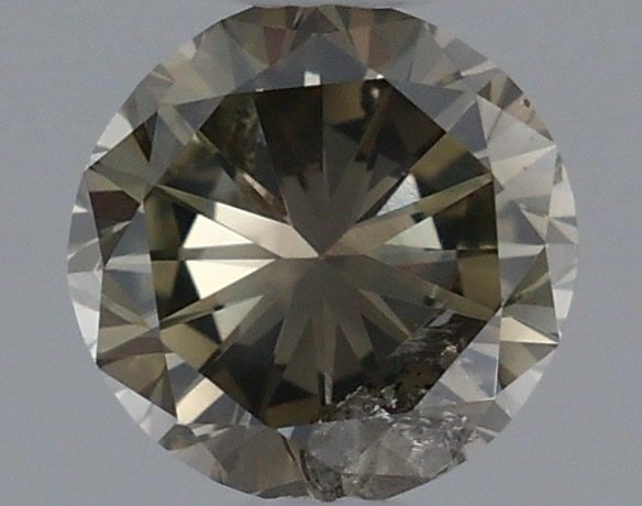 Loose Diamond - ROUND 0.35ct Fancy Dark Yellowish Green Gray (1 of 1)