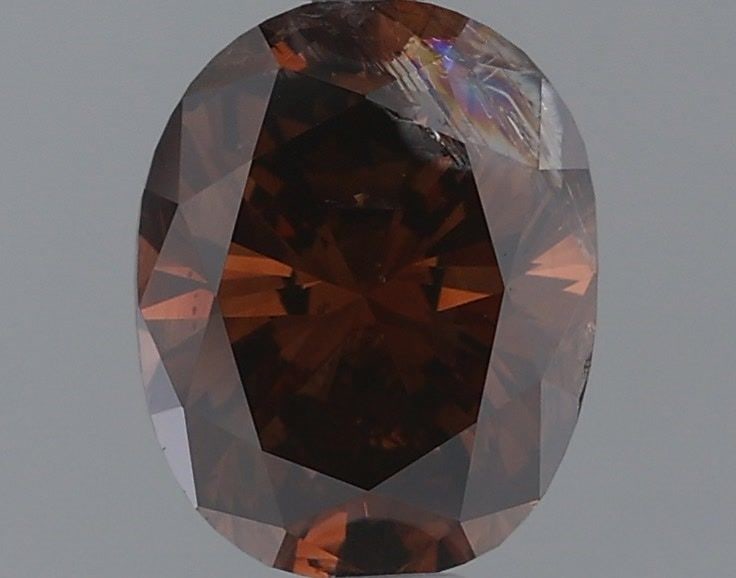 Loose Diamond - OVAL 1.06ct Fancy Dark Orangey Brown: Loose Diamond - OVAL 1.06ct Fancy Dark Orangey Brown Source: Natural Shape: OVAL Carats: 1.06 Color: Fancy Dark Orangey Brown Certification: GIA Video:
