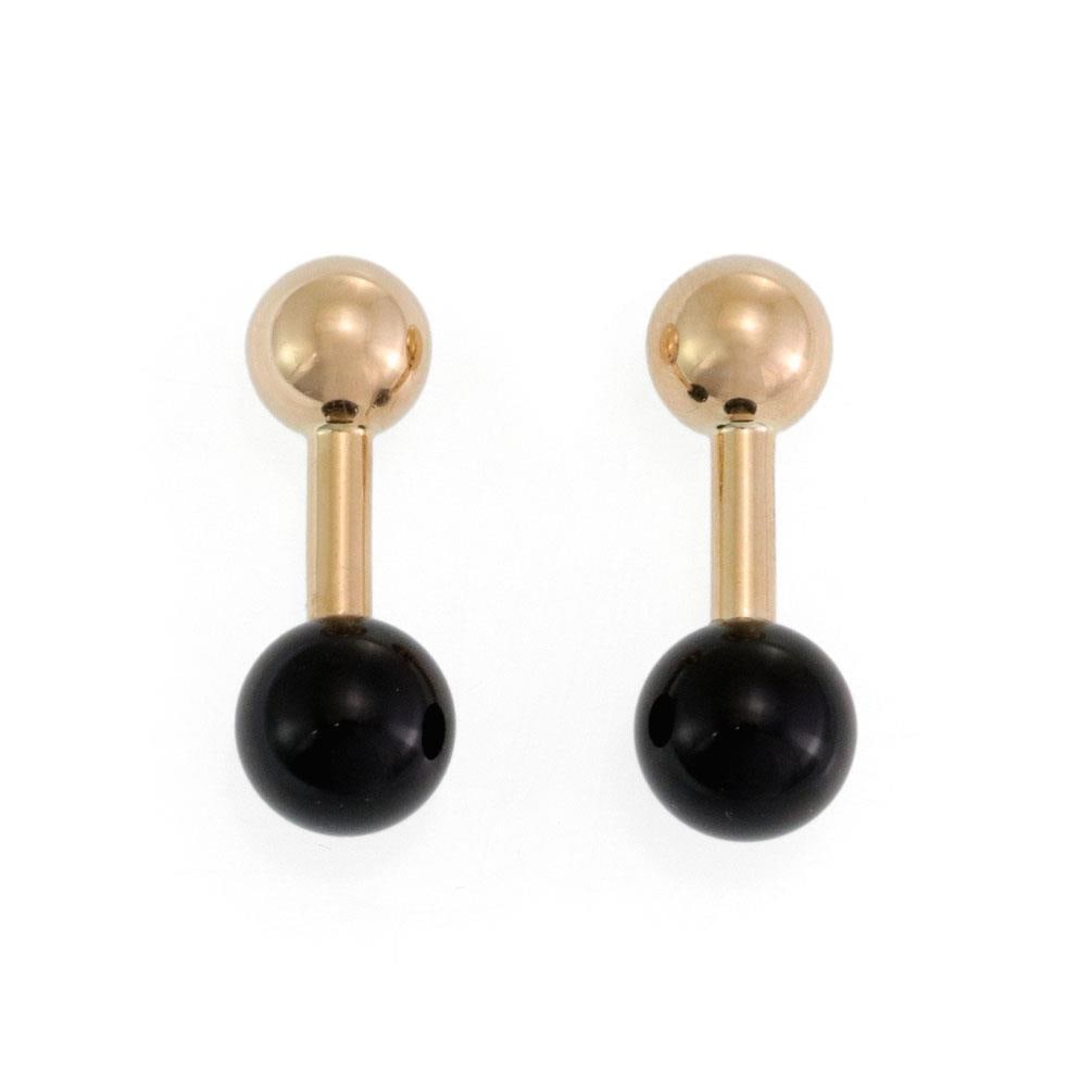 Tiffany & Co. Vintage Onyx Cufflinks 14k Yellow Gold Hallmarked: Tiffany & Co. Vintage Onyx Cufflinks 14k Yellow Gold Hallmarked Discover timeless elegance with this authentic pair of vintage cufflinks from Tiffany & Co. Crafted from 14k yellow gold, these cufflink