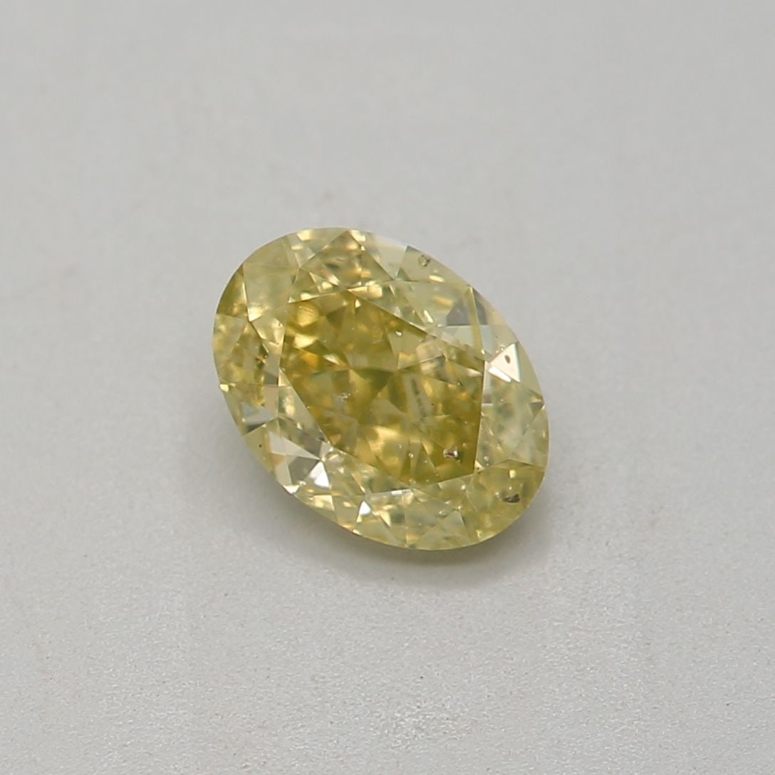 Loose Diamond - OVAL 0.4ct Fancy Brownish Greenish Yellow SI2: Loose Diamond - OVAL 0.4ct Fancy Brownish Greenish Yellow SI2 Source: Natural Shape: OVAL Carats: 0.4 Color: Fancy Brownish Greenish Yellow Certification: GIA Video: