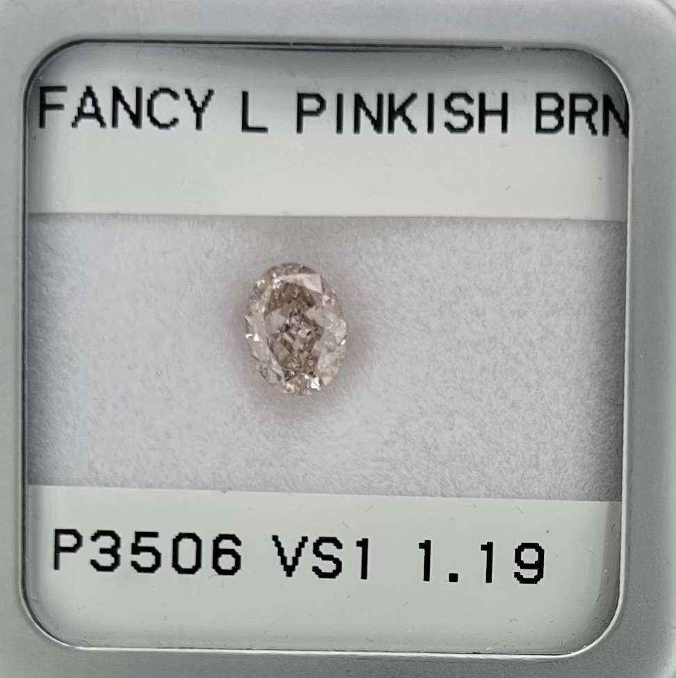 Loose Diamond - OVAL 1.19ct Fancy Light Pinkish Brown VS1: Loose Diamond - OVAL 1.19ct Fancy Light Pinkish Brown VS1 Source: Natural Shape: OVAL Carats: 1.19 Color: Fancy Light Pinkish Brown Certification: GIA The Diamond Depot Guarantee: All items in this au