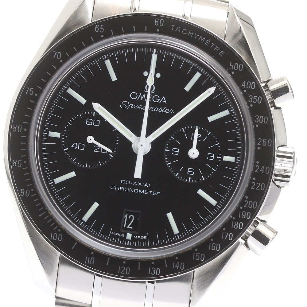 OMEGA Speedmaster Automatic Chronograph Date Wristwatch: OMEGA Speedmaster Automatic Chronograph Date Wristwatch This is an OMEGA Speedmaster Co-Axial Date Chronograph Automatic wristwatch, model number 311.30.44.51.01.002. Designed for men, this pre-owned 