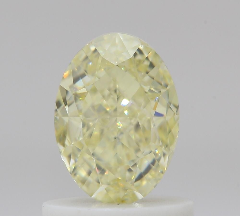 Loose Diamond - OVAL 1.0ct Fancy Light Yellow VS2: Loose Diamond - OVAL 1.0ct Fancy Light Yellow VS2 Source: Natural Shape: OVAL Carats: 1.0 Color: Fancy Light Yellow Certification: GIA Video: