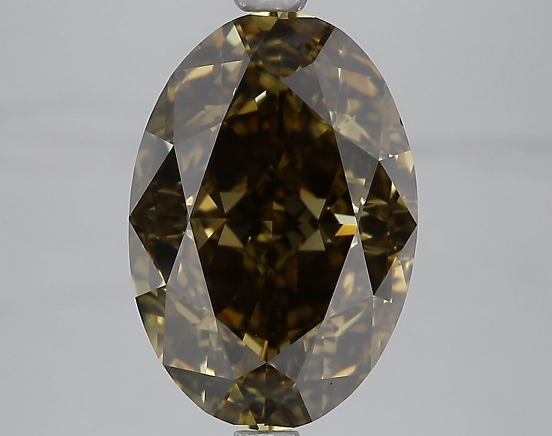 Loose Diamond - OVAL 4.09ct Fancy Dark Greenish Yellow Brown VS2: Loose Diamond - OVAL 4.09ct Fancy Dark Greenish Yellow Brown VS2 Source: Natural Shape: OVAL Carats: 4.09 Color: Fancy Dark Greenish Yellow Brown Certification: GIA Video: