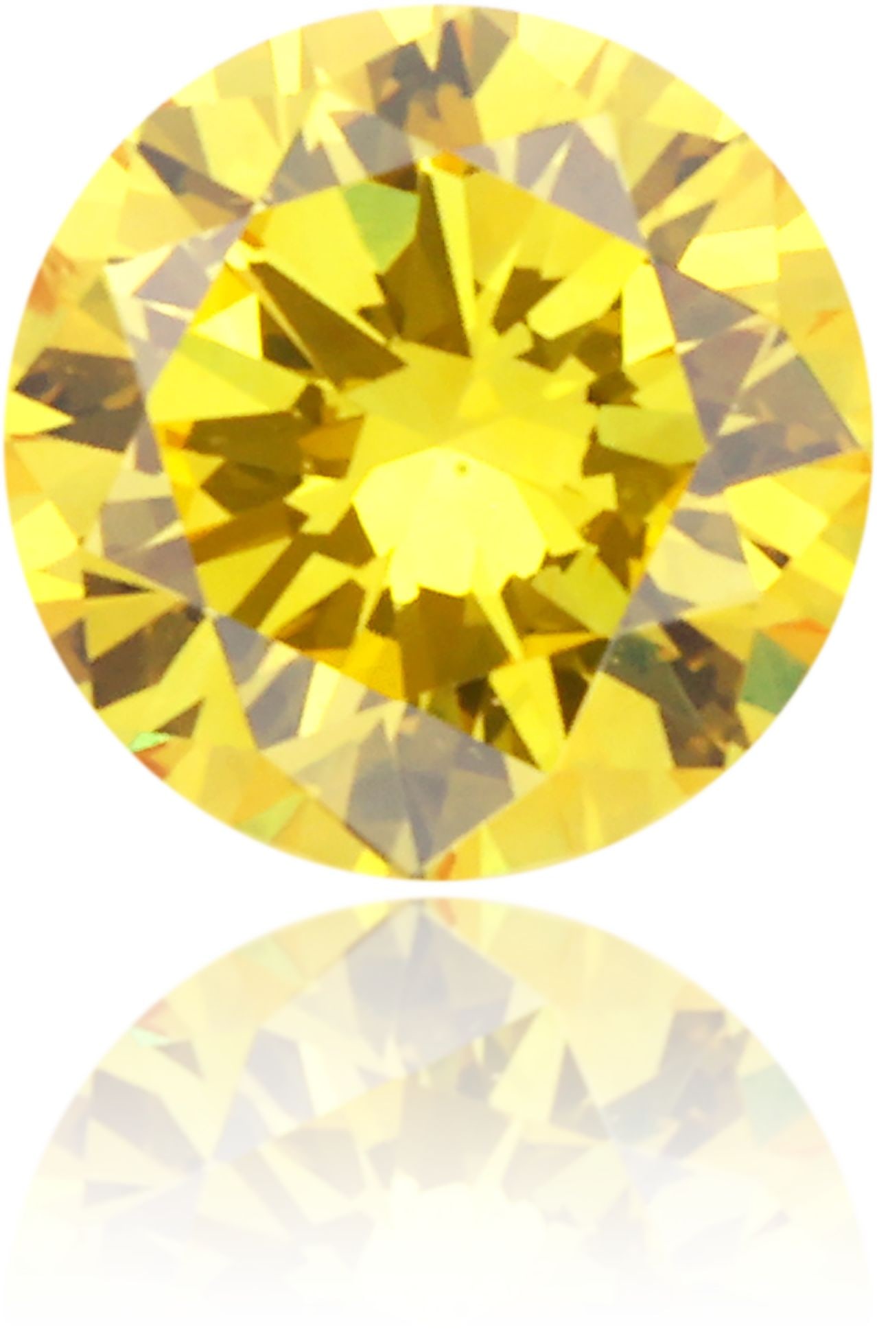 Loose Diamond - ROUND 0.21ct Fancy Vivid Orangey Yellow SI1 (1 of 1)