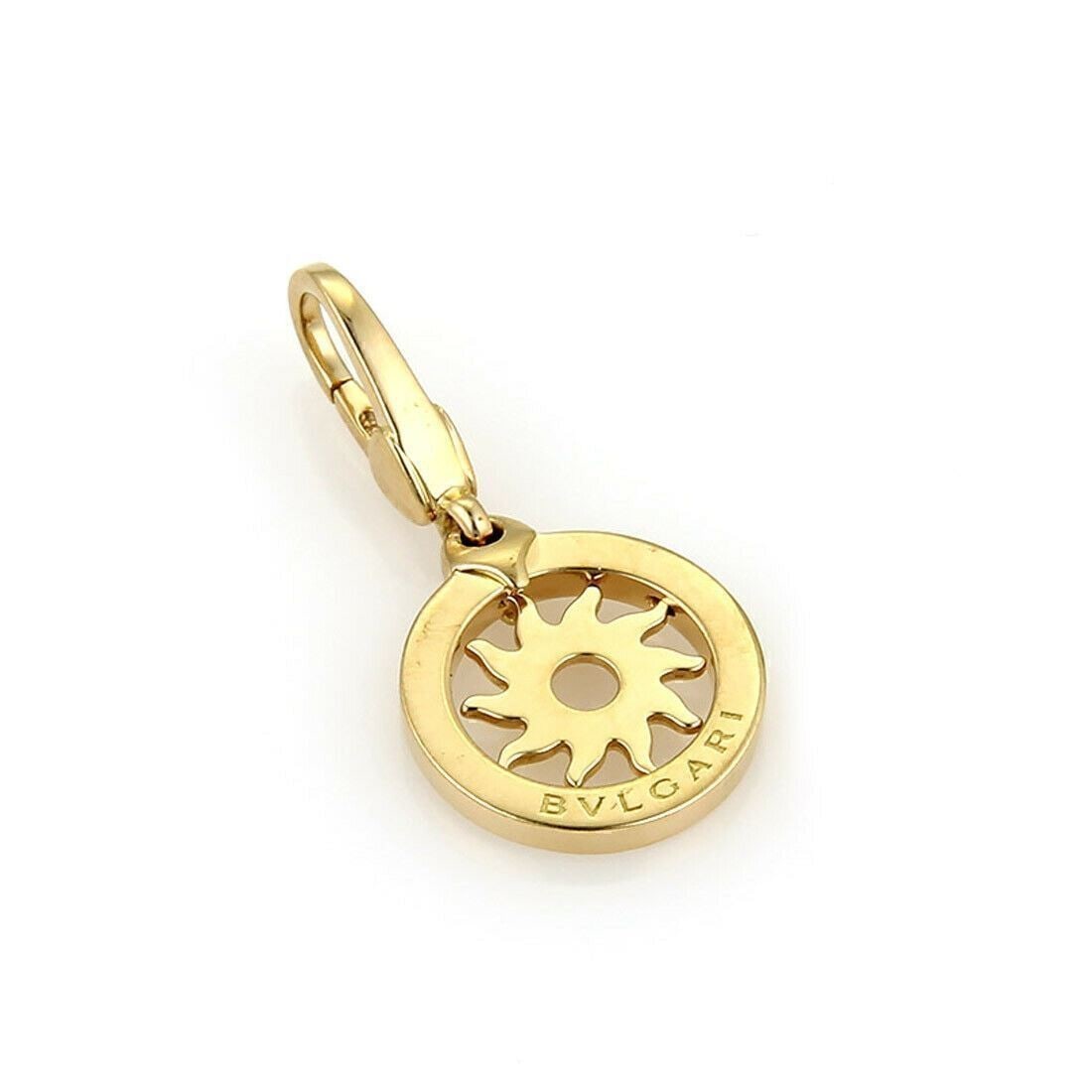 Bvlgari Tondo Sun Burst 18k Gold Circular Pendant Charm (1 of 4)