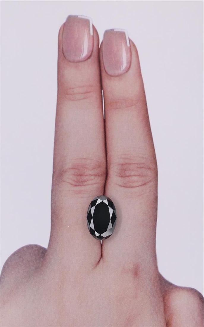 Loose Diamond - OVAL 4.81ct Black: Loose Diamond - OVAL 4.81ct Black Source: Natural Shape: OVAL Carats: 4.81 Color: Black Certification: IGI Video: