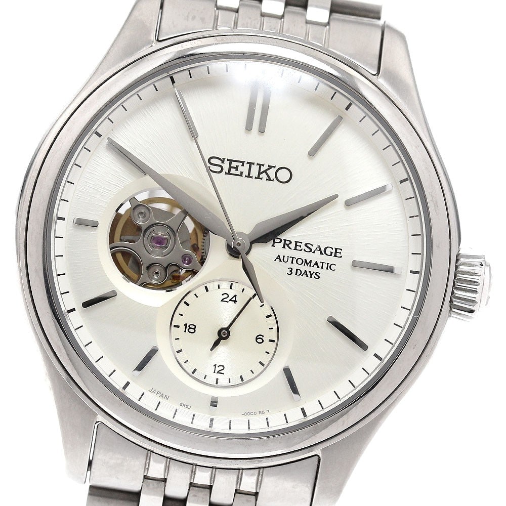 Seiko Presage Classic Series Automatic Men's Steel Wristwatch SARJ007: Seiko Presage Classic Series Automatic Men's Steel Wristwatch SARJ007 This Seiko Presage Classic Series SARJ007/6R5J-00A0 men's wristwatch features a stainless steel case and band with a silver dial. 