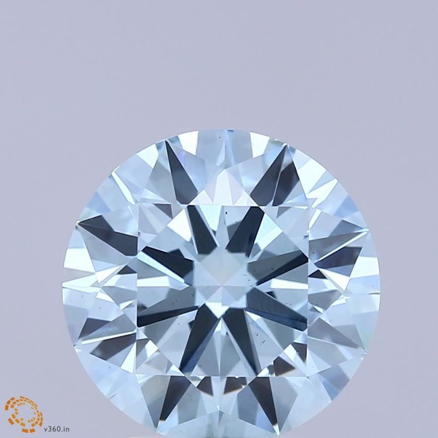 Ideal Loose Diamond - ROUND 4.02ct Fancy Vivid Blue VS1