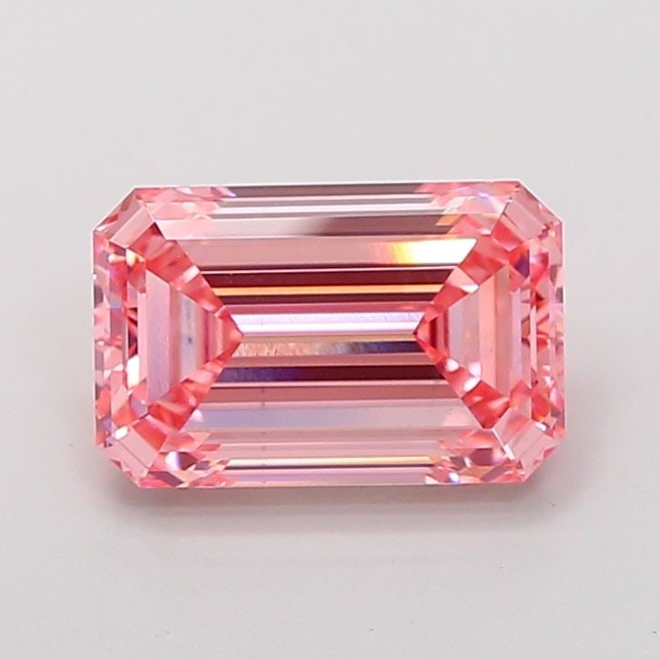 Loose Diamond - EMERALD 4.08ct Fancy Vivid Pink VS2