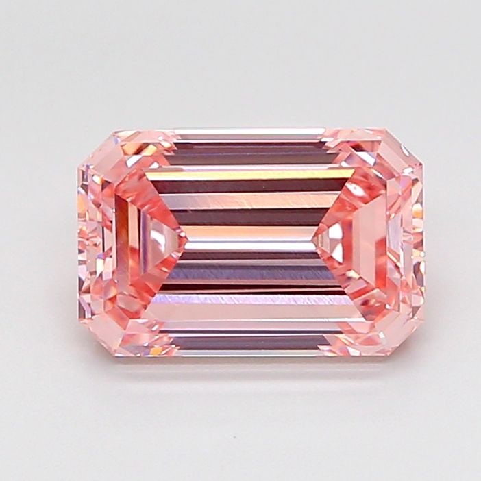 Loose Diamond - EMERALD 3.32ct Fancy Intense Pink VS1