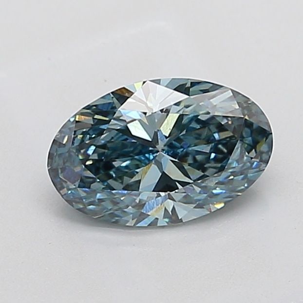 Loose Diamond - OVAL 1.5ct Fancy Vivid Green Blue VS1
