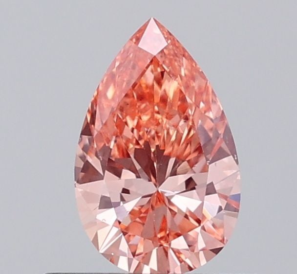 Loose Diamond - PEAR 0.49ct Fancy Intense Brownish Orange VS2