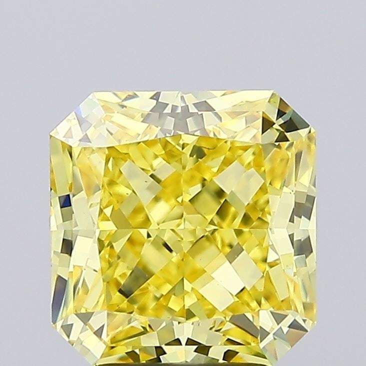 Loose Diamond - SQUARE RADIANT 3.04ct Fancy Intense Yellow VS1: Loose Diamond - SQUARE RADIANT 3.04ct Fancy Intense Yellow VS1 Source: This is a real non-mined Diamond that has been grown in a lab Shape: SQUARE RADIANT Carats: 3.04 Color: Fancy Intense Yellow Cert