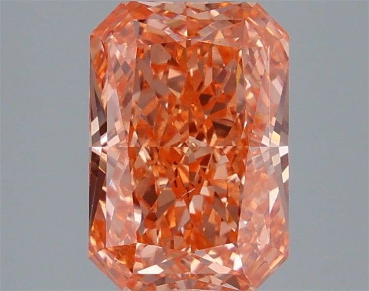Loose Diamond - RADIANT 3.06ct Fancy Vivid Orange Pink VS2