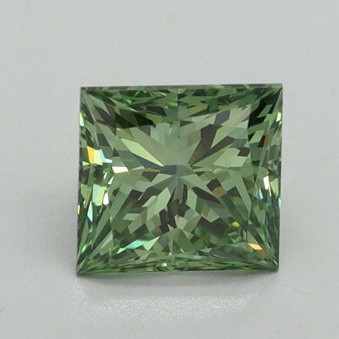 Loose Diamond - PRINCESS 1.06ct Fancy Vivid Green VS2