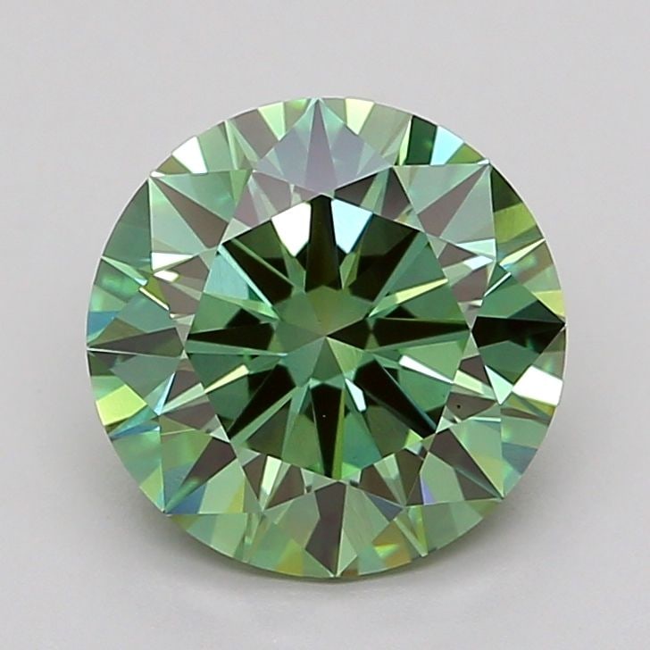Ideal Loose Diamond - ROUND 2.53ct Fancy Vivid Green VVS2