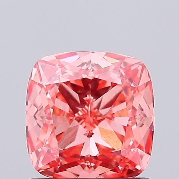 Loose Diamond - CUSHION MODIFIED 1.08ct Fancy Vivid Pink VVS2: Loose Diamond - CUSHION MODIFIED 1.08ct Fancy Vivid Pink VVS2 Source: This is a real non-mined Diamond that has been grown in a lab Shape: CUSHION MODIFIED Carats: 1.08 Color: Fancy Vivid Pink Certifi