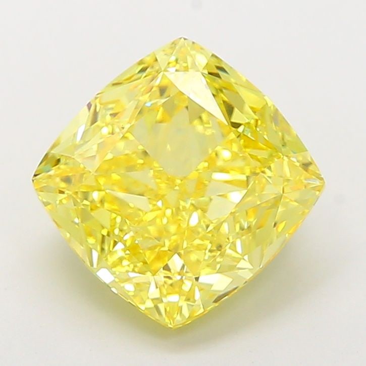 Loose Diamond - CUSHION MODIFIED 7.3ct Fancy Vivid Yellow VS1: Loose Diamond - CUSHION MODIFIED 7.3ct Fancy Vivid Yellow VS1 Source: This is a real non-mined Diamond that has been grown in a lab Shape: CUSHION MODIFIED Carats: 7.3 Color: Fancy Vivid Yellow Certif