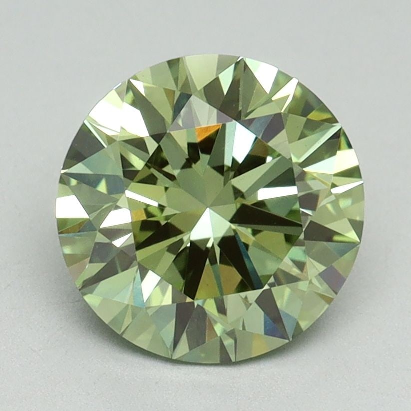 Ideal Loose Diamond - ROUND 2.09ct Fancy Vivid Green VVS2