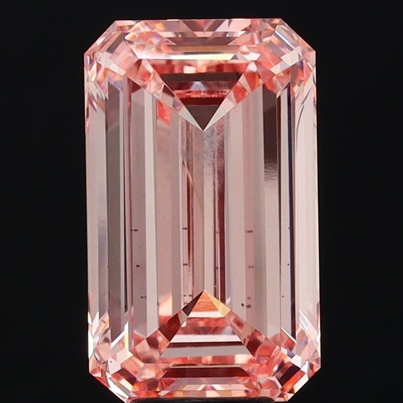 Loose Diamond - EMERALD 10.01ct Fancy Intense Pink VS1