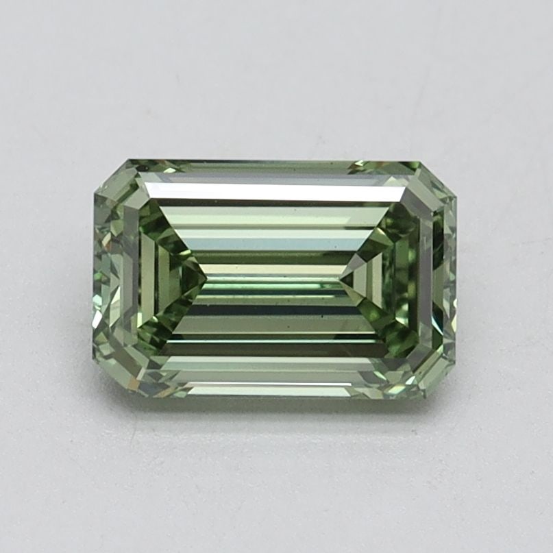 Loose Diamond - EMERALD 1.01ct Fancy Vivid Green VS1