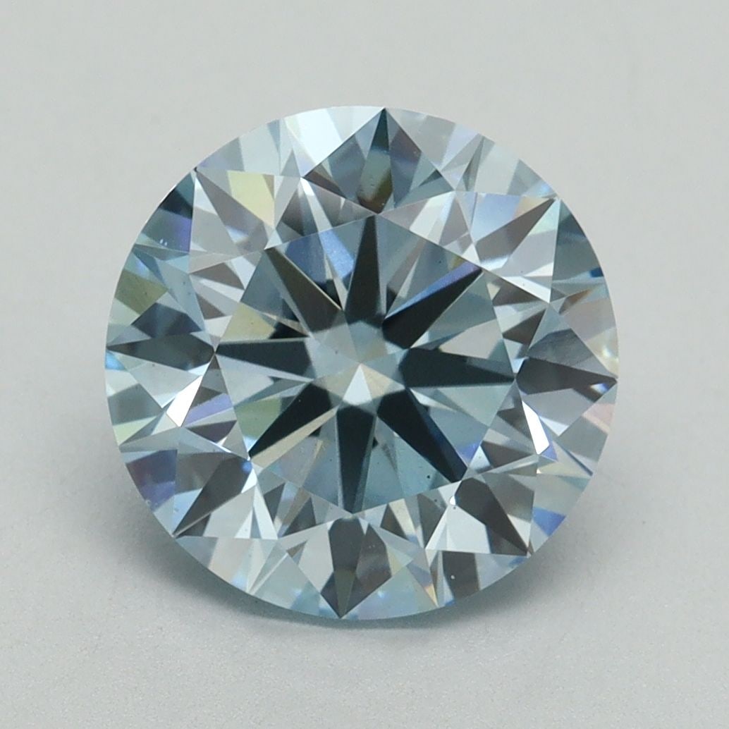 Ideal Loose Diamond - ROUND 3.43ct Fancy Intense Blue VS2