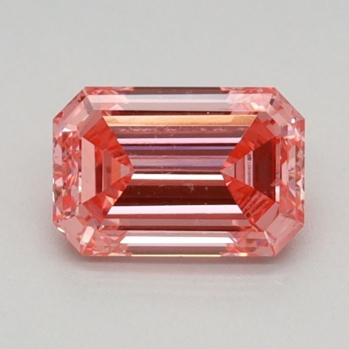 Loose Diamond - EMERALD 0.63ct Fancy Vivid Pink VS1