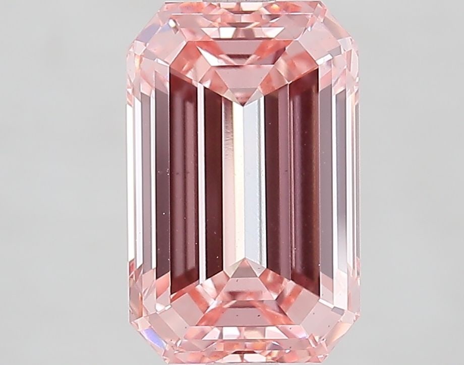 Loose Diamond - EMERALD 3.51ct Fancy Intense Pink VS2