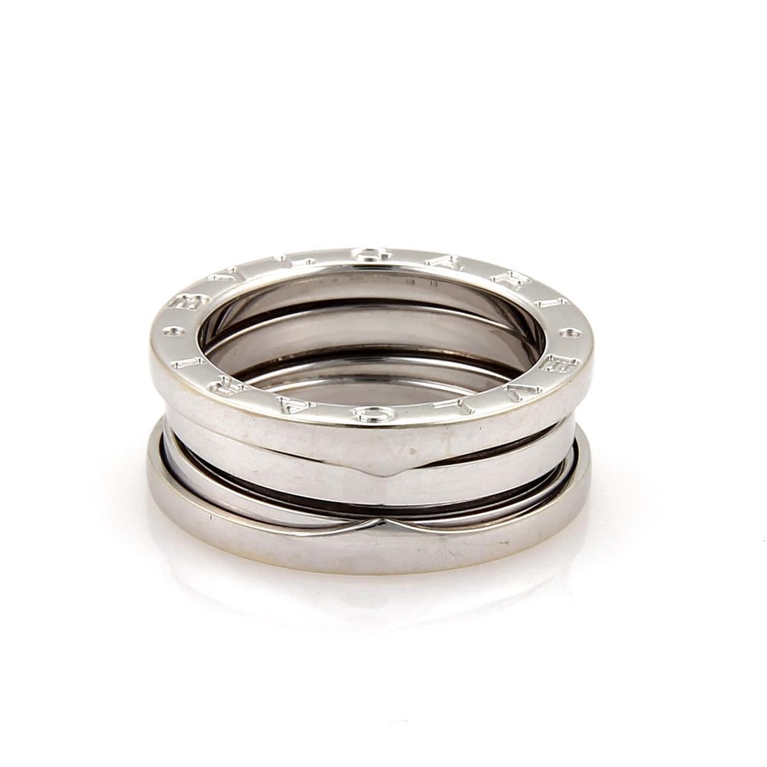 Bvlgari B Zero-1 18k White Gold 7mm Band Ring Size 51 US 5.5