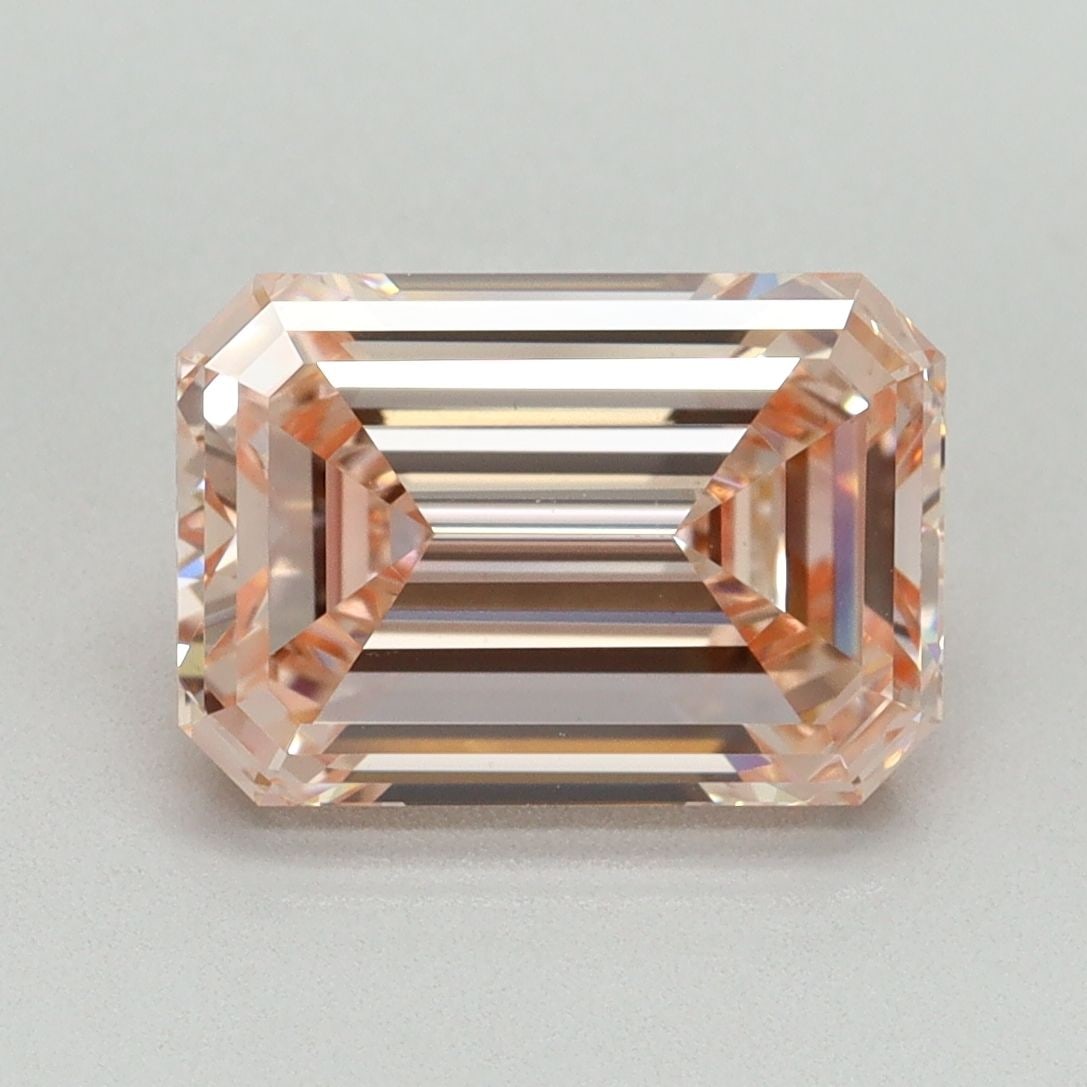 Loose Diamond - EMERALD 3.08ct Fancy Intense Pink VS1