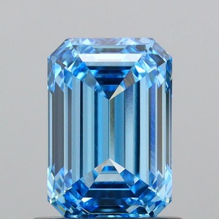 Loose Diamond - EMERALD 1.04ct Fancy Vivid Blue VVS2