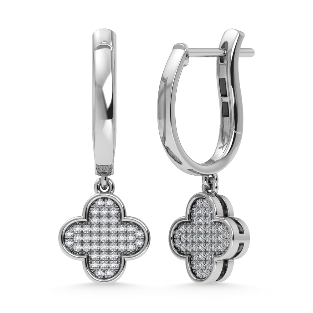 14K White Gold Diamond 1/6.Ct. Tw. Fashion Earrings (1 of 2)