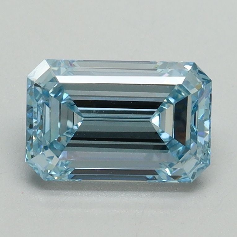 Loose Diamond - EMERALD 1.51ct Fancy Intense Blue VS1