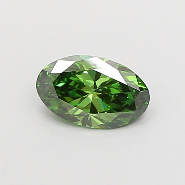 Loose Diamond - OVAL 0.72ct Fancy Vivid Green VVS2: Loose Diamond - OVAL 0.72ct Fancy Vivid Green VVS2 Source: This is a real non-mined Diamond that has been grown in a lab Shape: OVAL Carats: 0.72 Color: Fancy Vivid Green Certification: IGI Video: