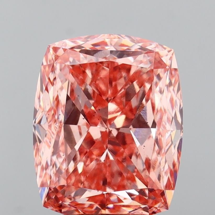 Loose Diamond - CUSHION MODIFIED 3.03ct Fancy Vivid Pink VS2