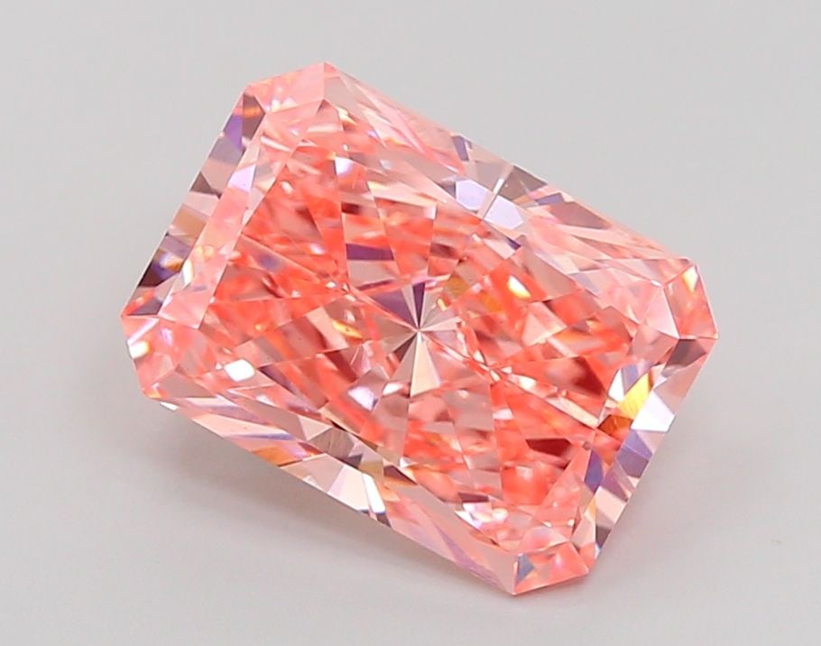 Loose Diamond - RADIANT 3.96ct Fancy Vivid Pink VS2