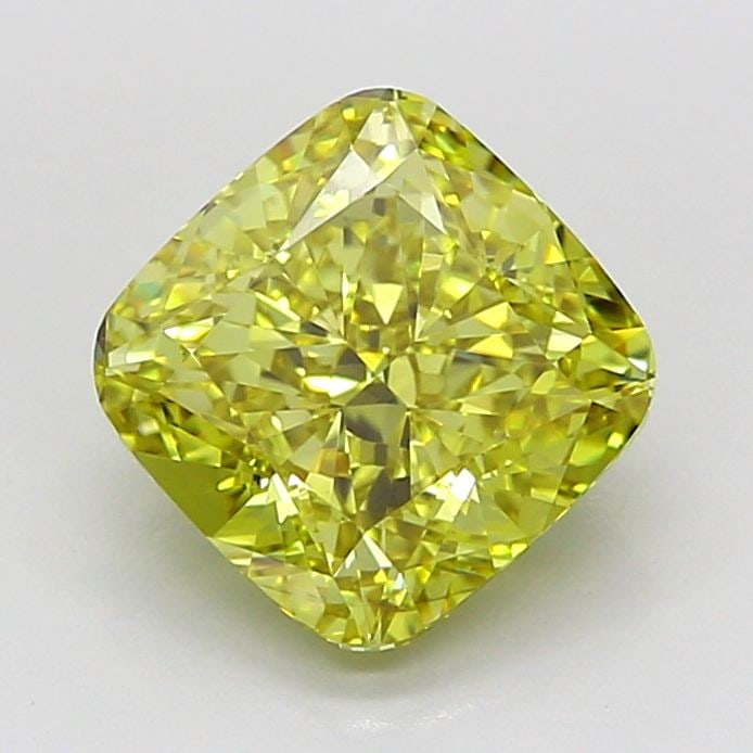 Loose Diamond - CUSHION MODIFIED 3.1ct Fancy Intense Yellow VS1