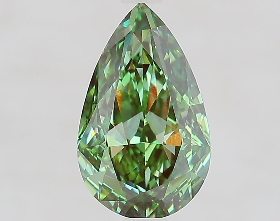 Loose Diamond - PEAR 2.1ct Fancy Vivid Green VVS2