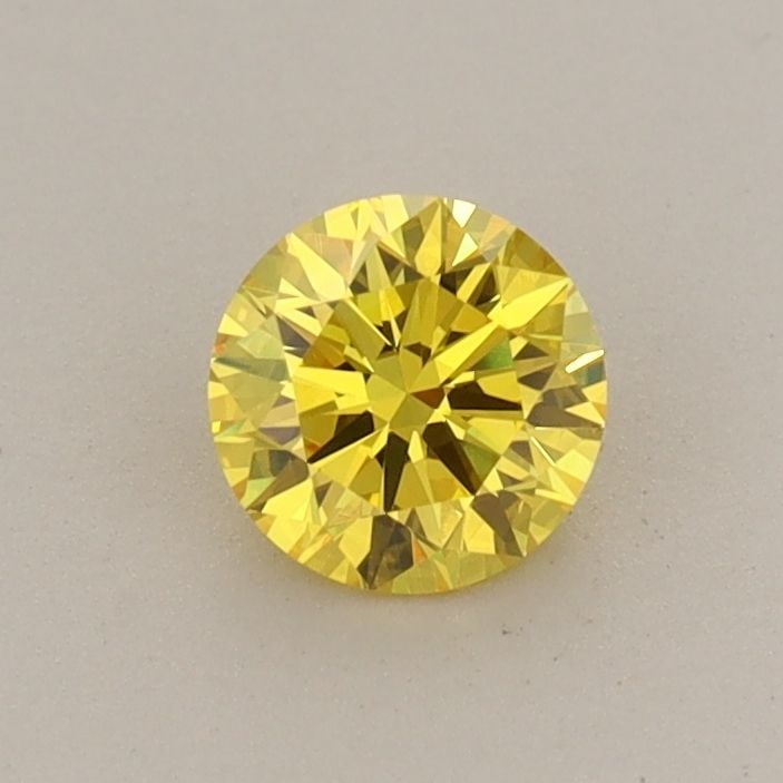 Loose Diamond - ROUND 0.46ct Fancy Vivid Yellow VVS2