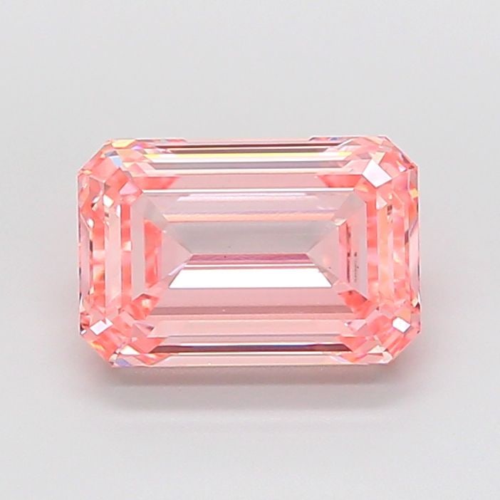 Loose Diamond - EMERALD 5.02ct Fancy Vivid Pink VS1